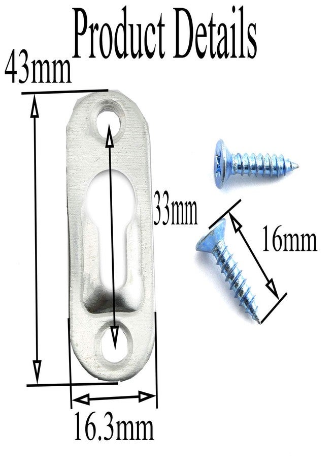 رولينج مجموعة RuiLing من 30 قطعة، مقاس 43 مم × 16 مم، علاقات صور معدنية بفتحة مفتاح مع براغي، مناسبة لإطارات الصور والأثاث والخزائن - Image 2